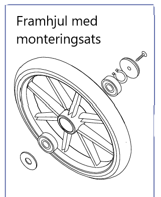 Rollator TrustCare Let's Go - Reservdelar