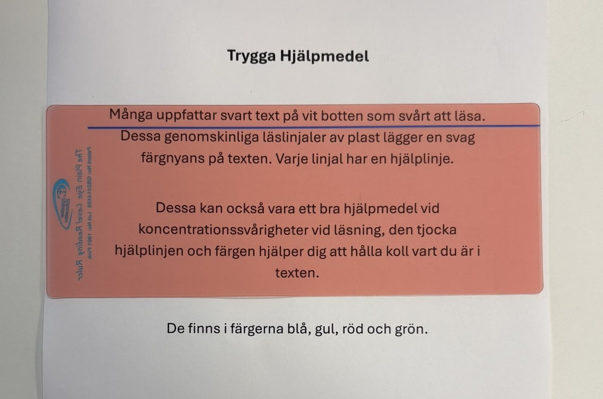 Färgad Läslinjal