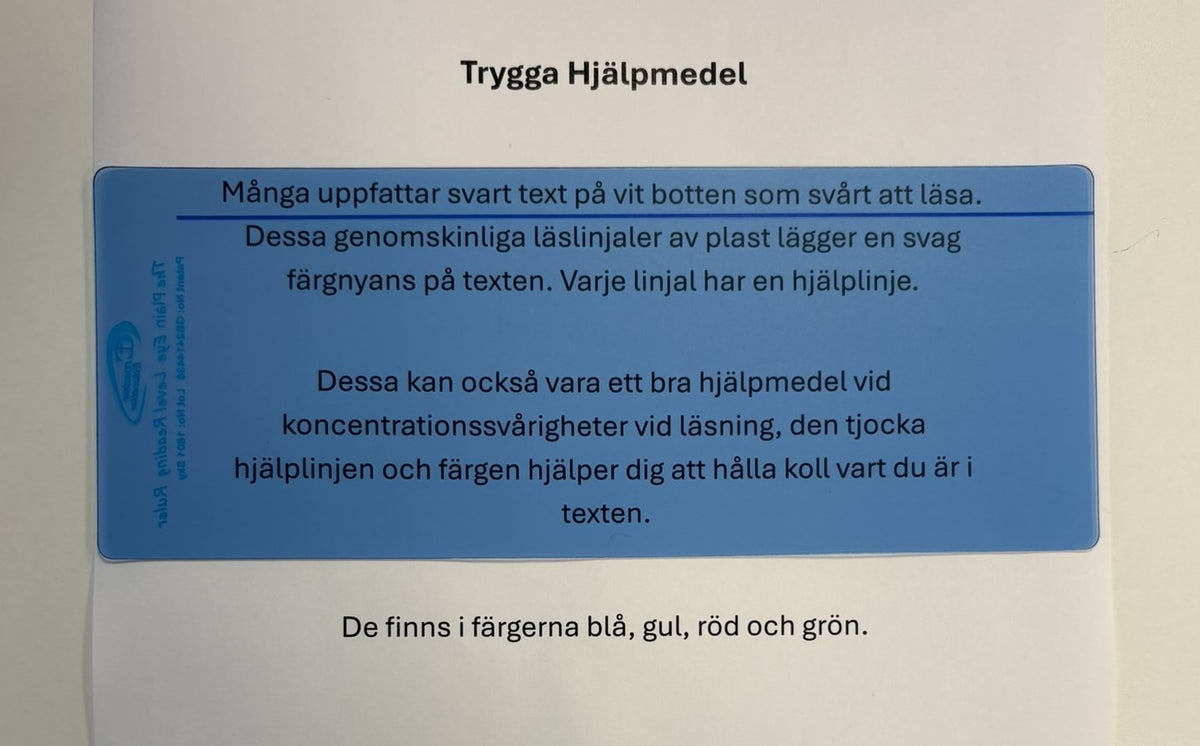 Färgad Läslinjal