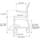Etac Clean Höjdreglerbar duschstol/toalettstol på hjul ETAC
