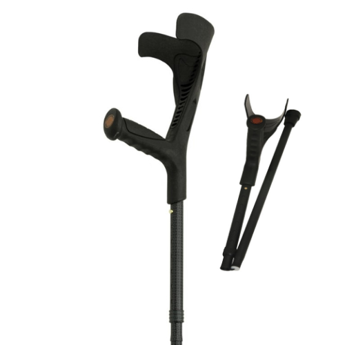 Vikbar krycka Grå/Svart