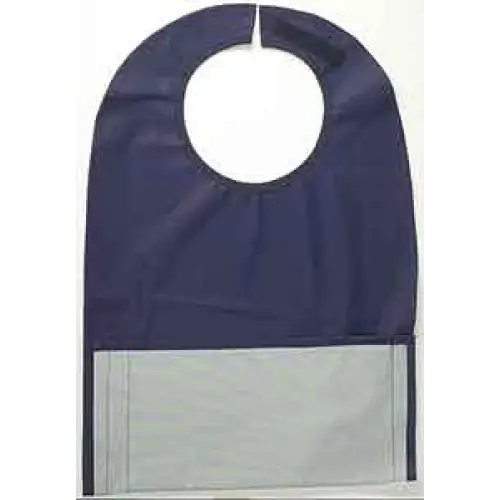 Haklapp med ficka vuxen avtorkningsbara - Helblå - Hushåll